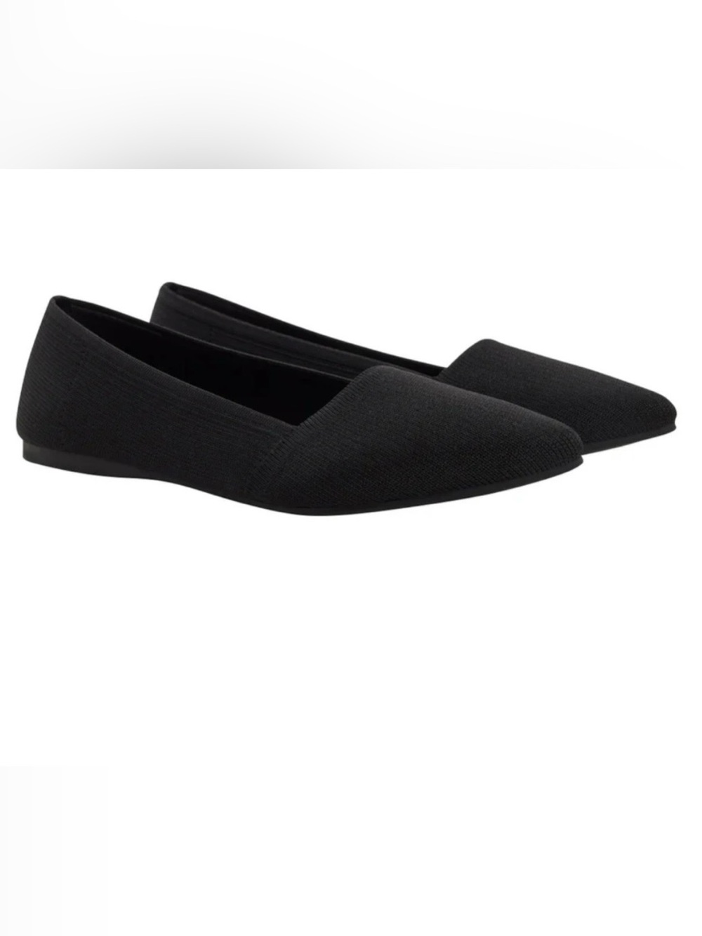 Spring Women’s Black Pointed Knit Flats